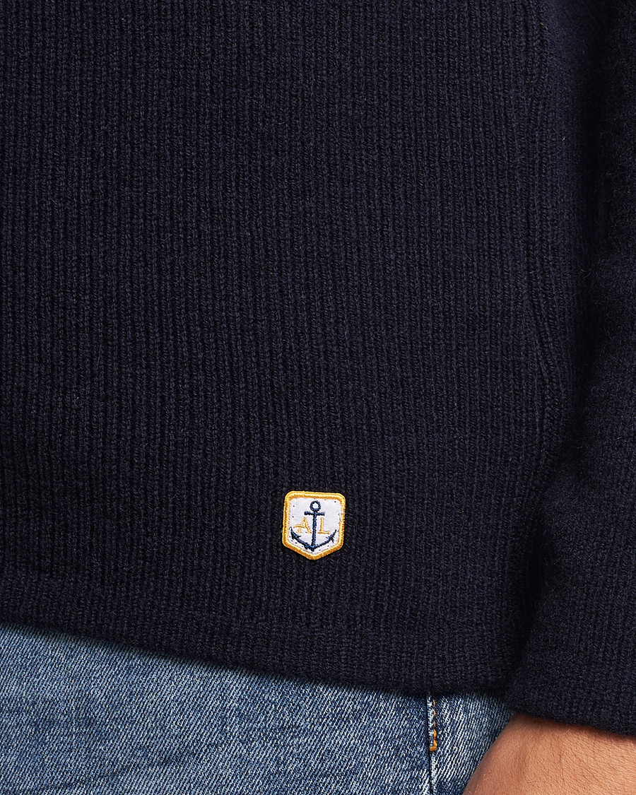 Herr | Tröjor | Armor-lux | Pull Marin Lambswool Sweater Navy