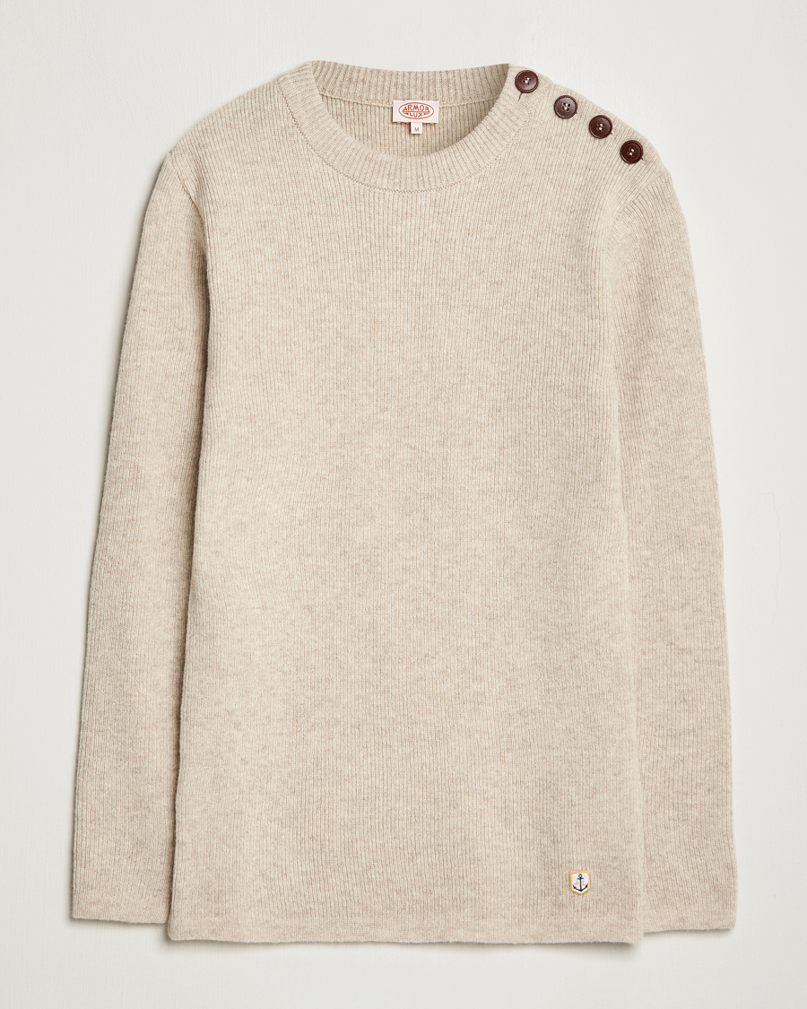 Herr | Tröjor | Armor-lux | Pull Marin Wool Sweater Nature