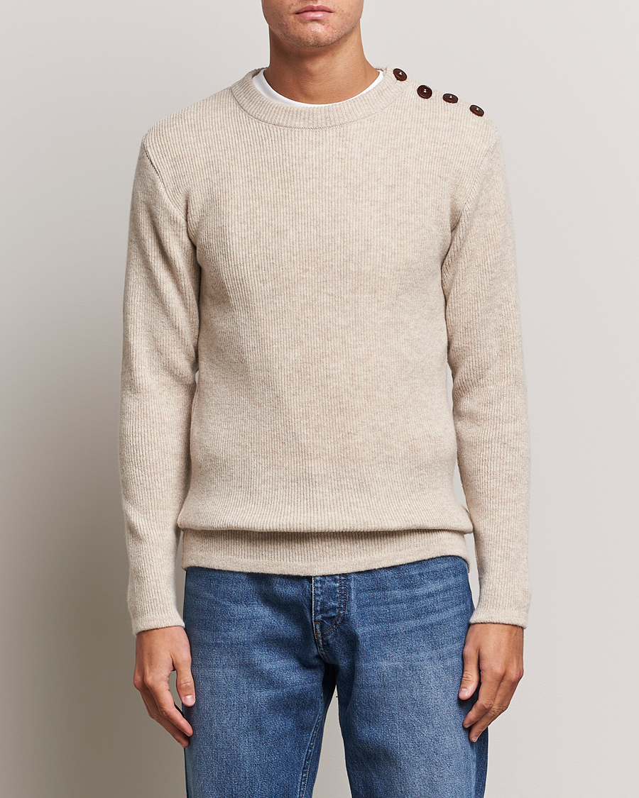 Herr | Tröjor | Armor-lux | Pull Marin Wool Sweater Nature