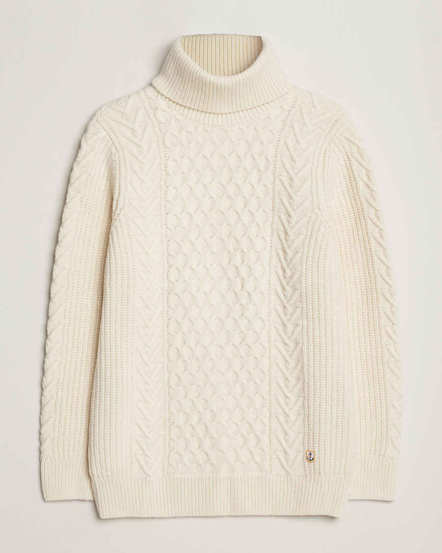 Herr | Tröjor | Armor-lux | Pull Col Montant Wool Polo Nature