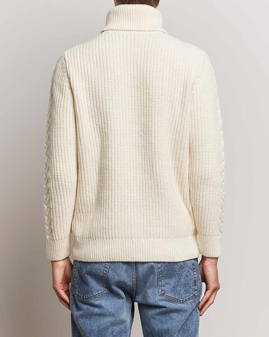 Herr | Tröjor | Armor-lux | Pull Col Montant Wool Polo Nature