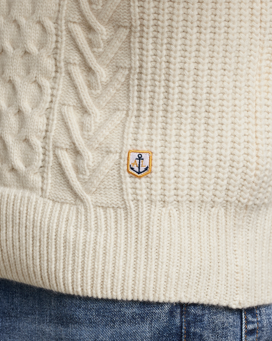 Herr | Tröjor | Armor-lux | Pull Col Montant Wool Polo Nature