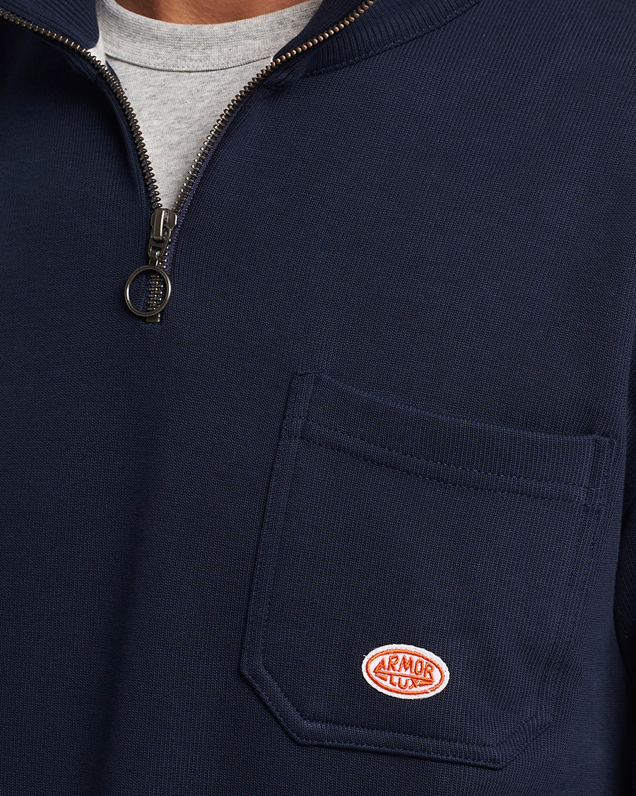 Herr | Tröjor | Armor-lux | Camioneur Cotton Half Zip Navy