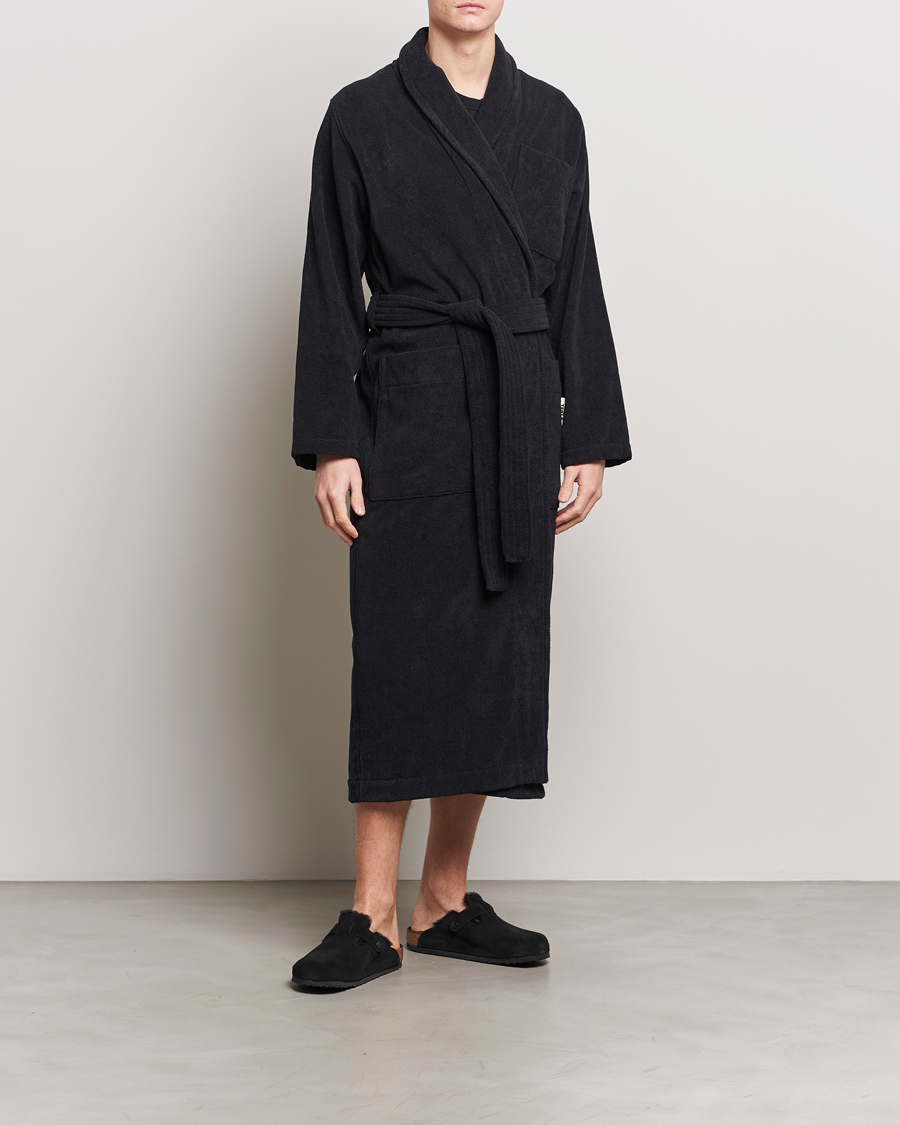 Herr | Pyjamas & Morgonrockar | Tekla | Organic Terry Bathrobe Black