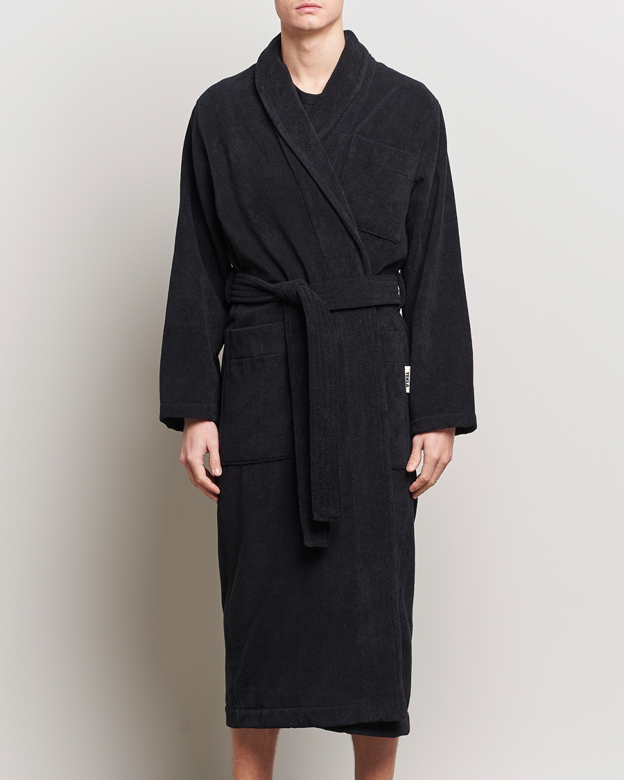 Herr | Tekla | Tekla | Organic Terry Bathrobe Black