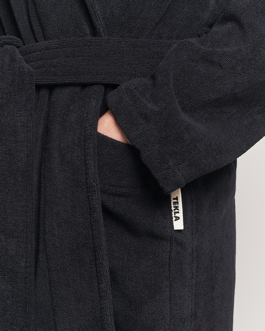 Herr | Pyjamas & Morgonrockar | Tekla | Organic Terry Bathrobe Black