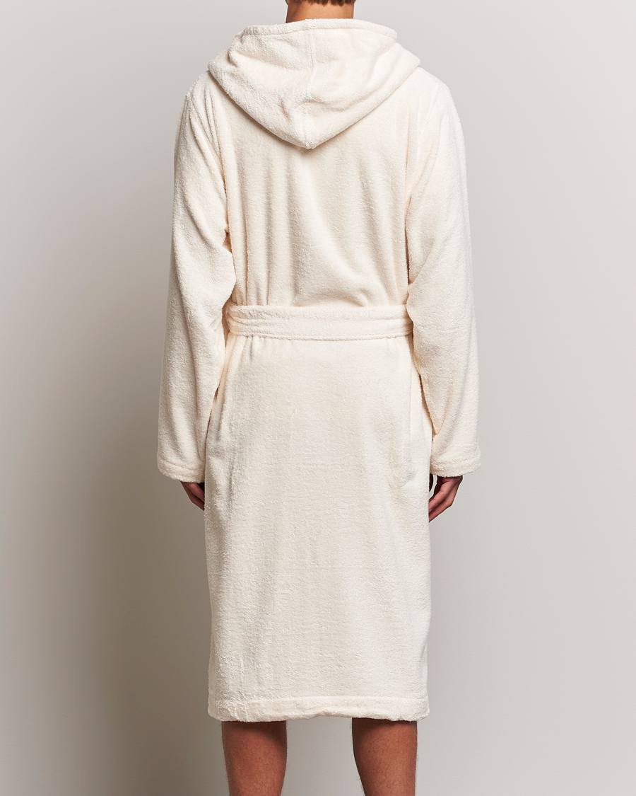 Herr | Pyjamas & Morgonrockar | Tekla | Organic Terry Hooded Bathrobe Ivory