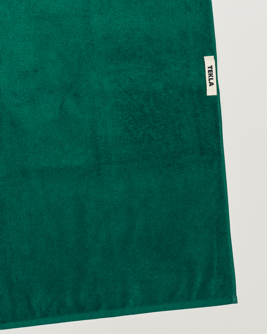 Herr | Textilier | Tekla | Organic Terry Hand Towel Teal Green