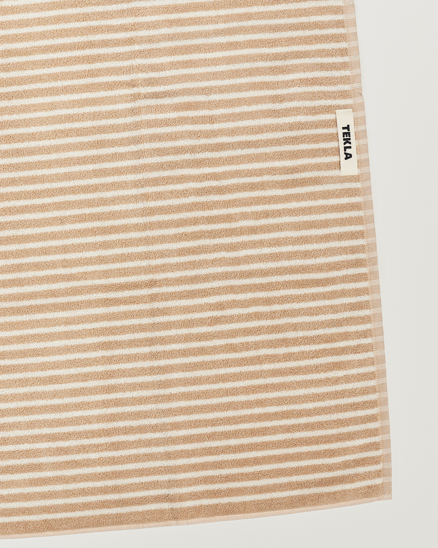 Herr | Textilier | Tekla | Organic Terry Hand Towel Ivory Stripe