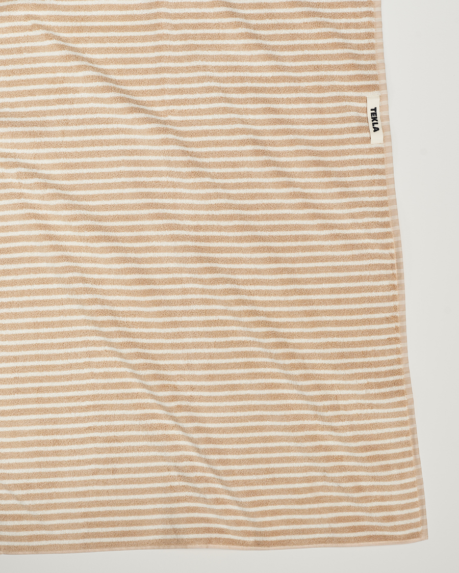 Herr | Student | Tekla | Organic Terry Bath Towel Ivory Stripe