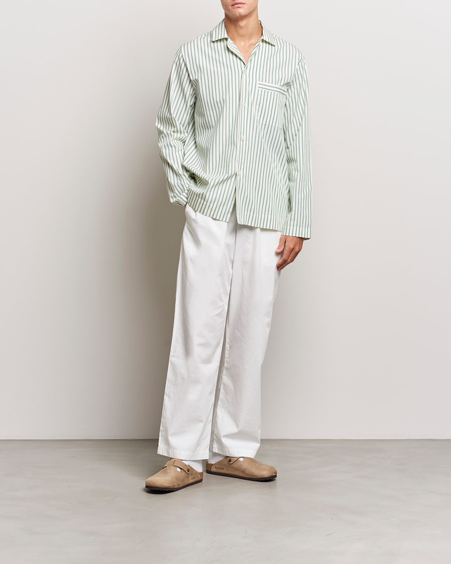Herr | Pyjamas & Morgonrockar | Tekla | Poplin Pyjama Shirt Clover Stripes