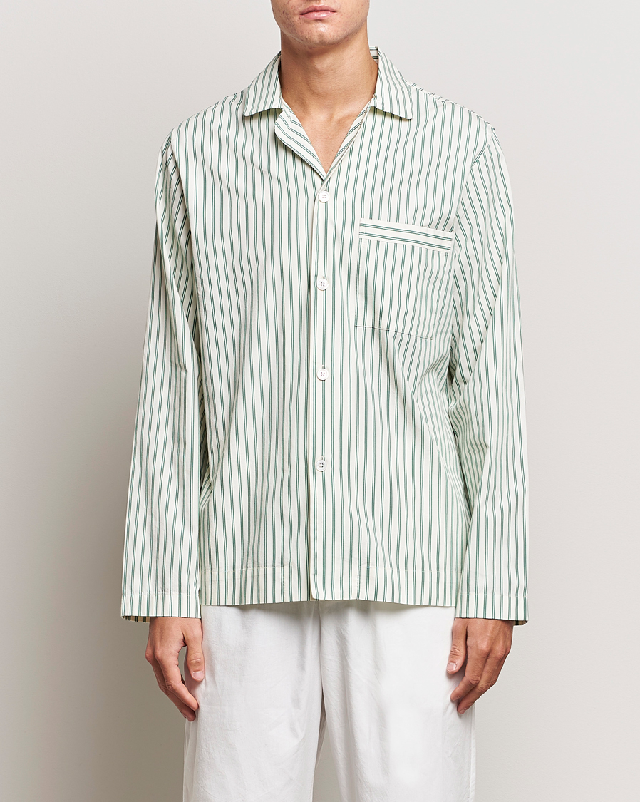 Herr | Tekla | Tekla | Poplin Pyjama Shirt Clover Stripes