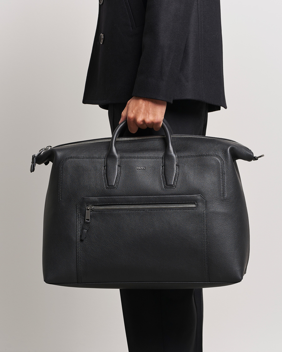 Herr | Väskor | BOSS BLACK | Highway Leather Holdall Black