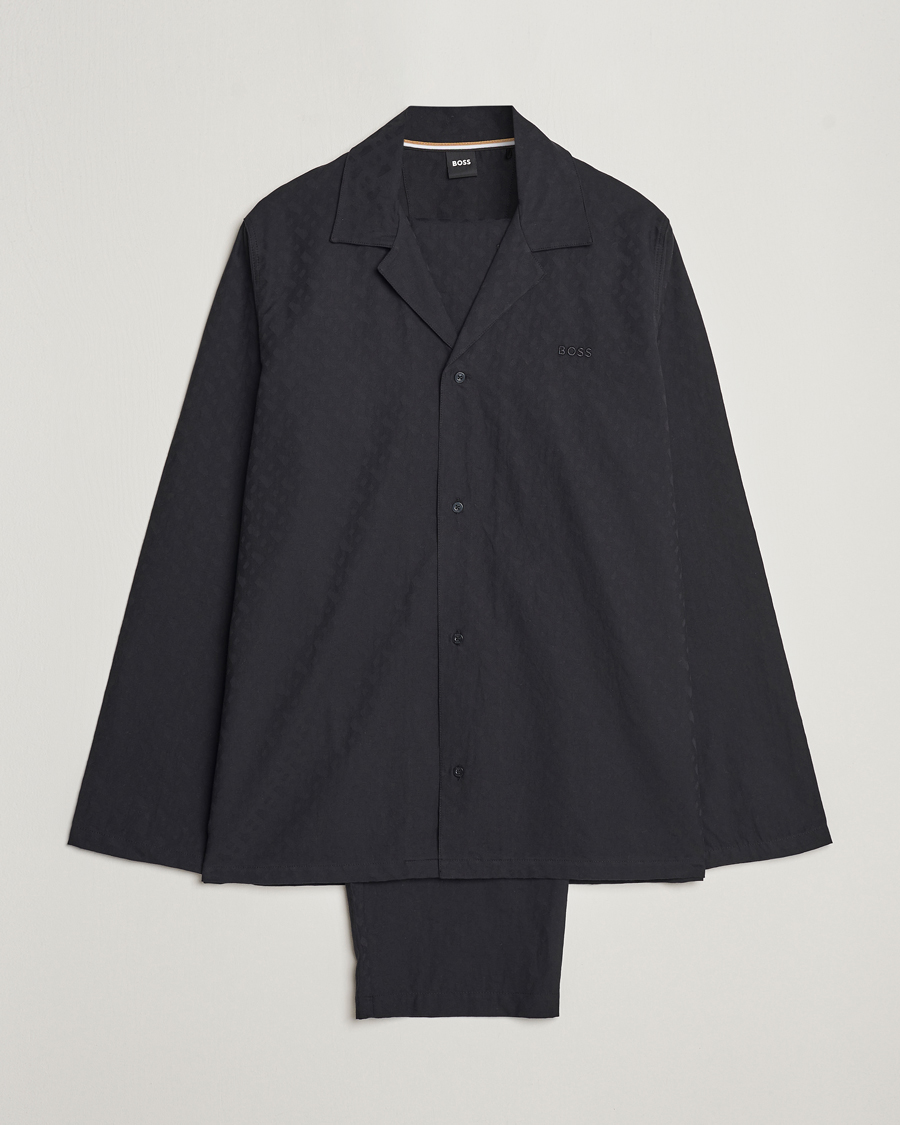 Herr | Pyjamas & Morgonrockar | BOSS BLACK | Premium Monogram Pyjama Set Black