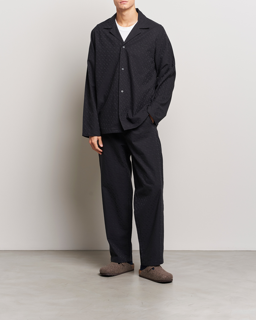 Herr | Pyjamas & Morgonrockar | BOSS BLACK | Premium Monogram Pyjama Set Black