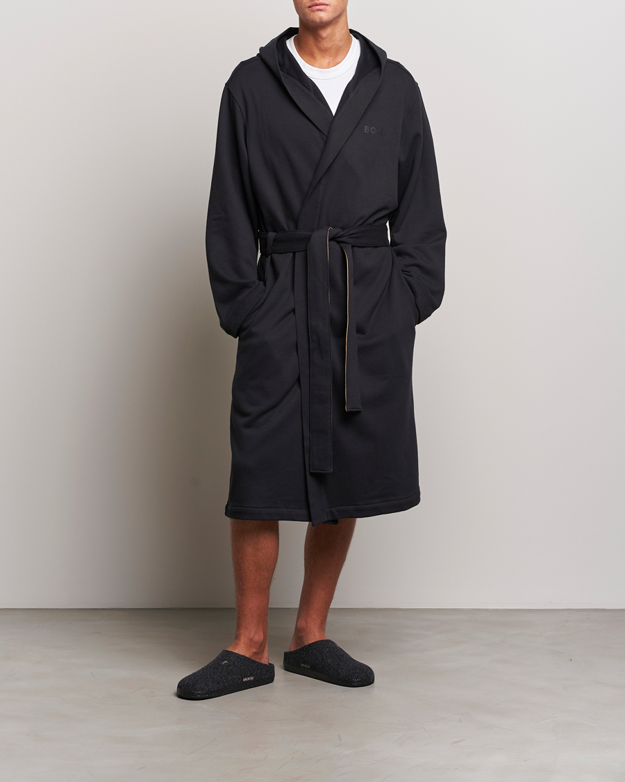 Herr | Pyjamas & Morgonrockar | BOSS BLACK | Iconic Terry Robe Black