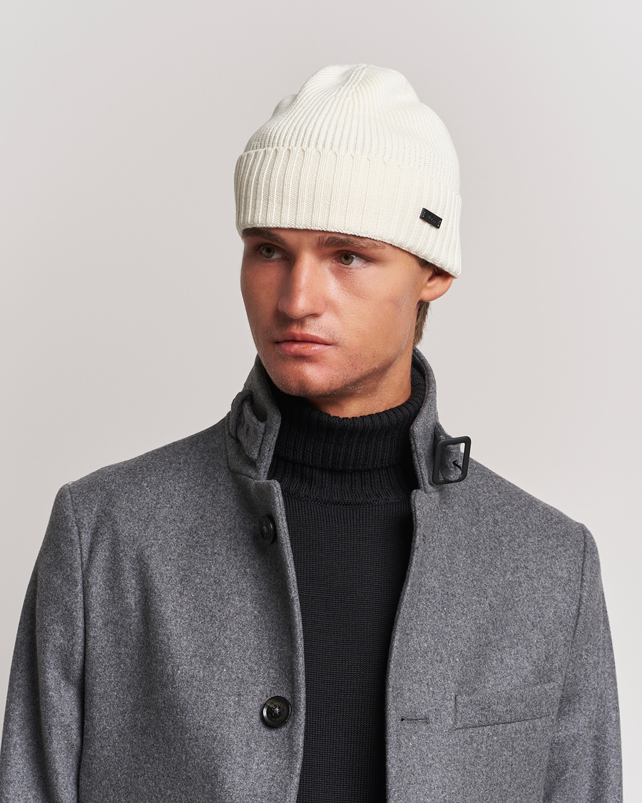 Herr | BOSS BLACK Fati Beanie Open White | BOSS BLACK | Fati Beanie Open White