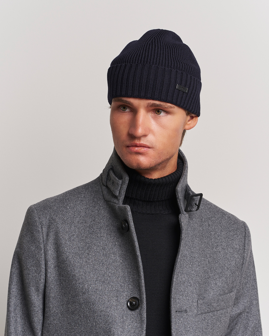 Herr | Mössor | BOSS BLACK | Fati Beanie Dark Blue