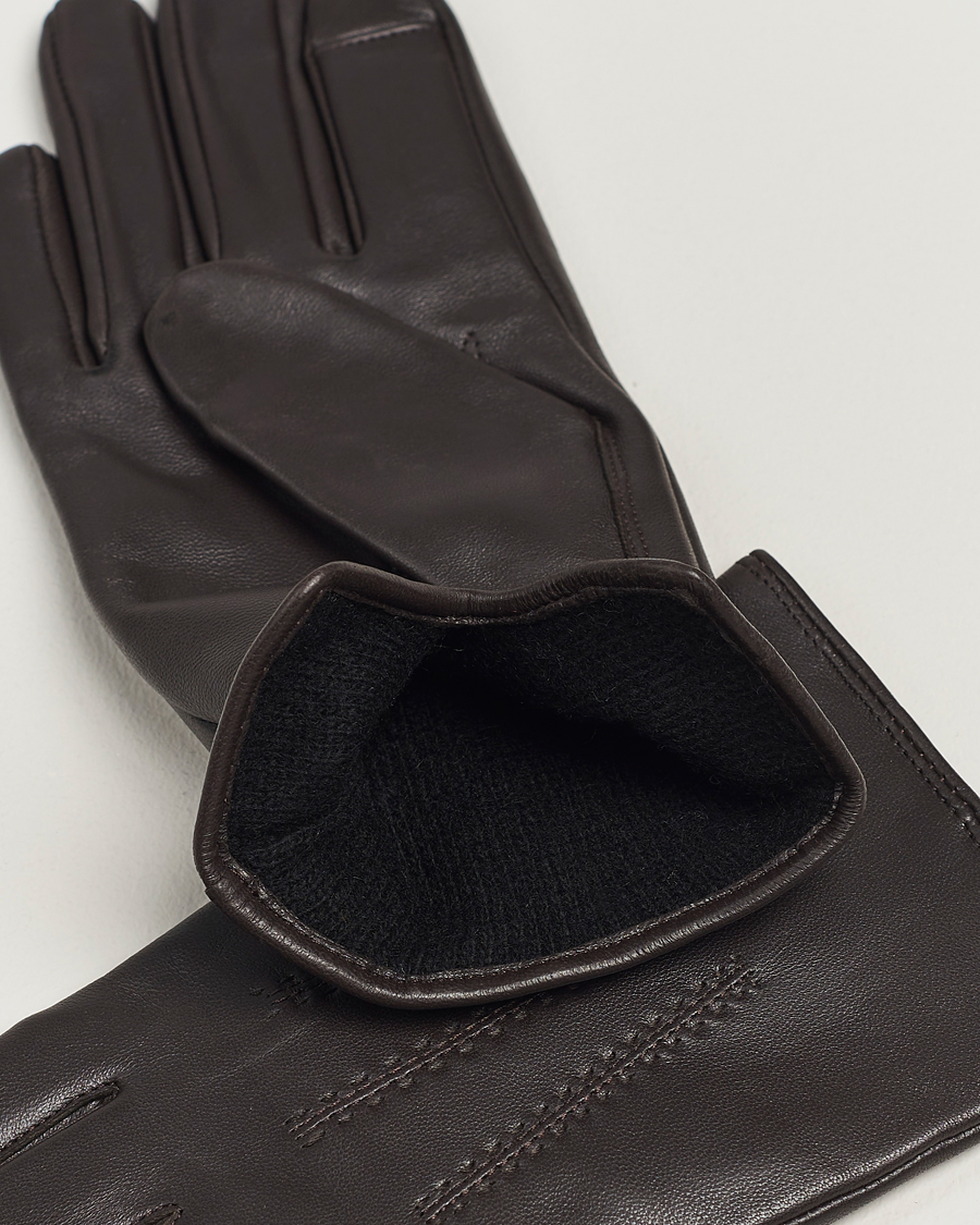 Herr |  | BOSS BLACK | Hainz Leather Gloves Medium Brown