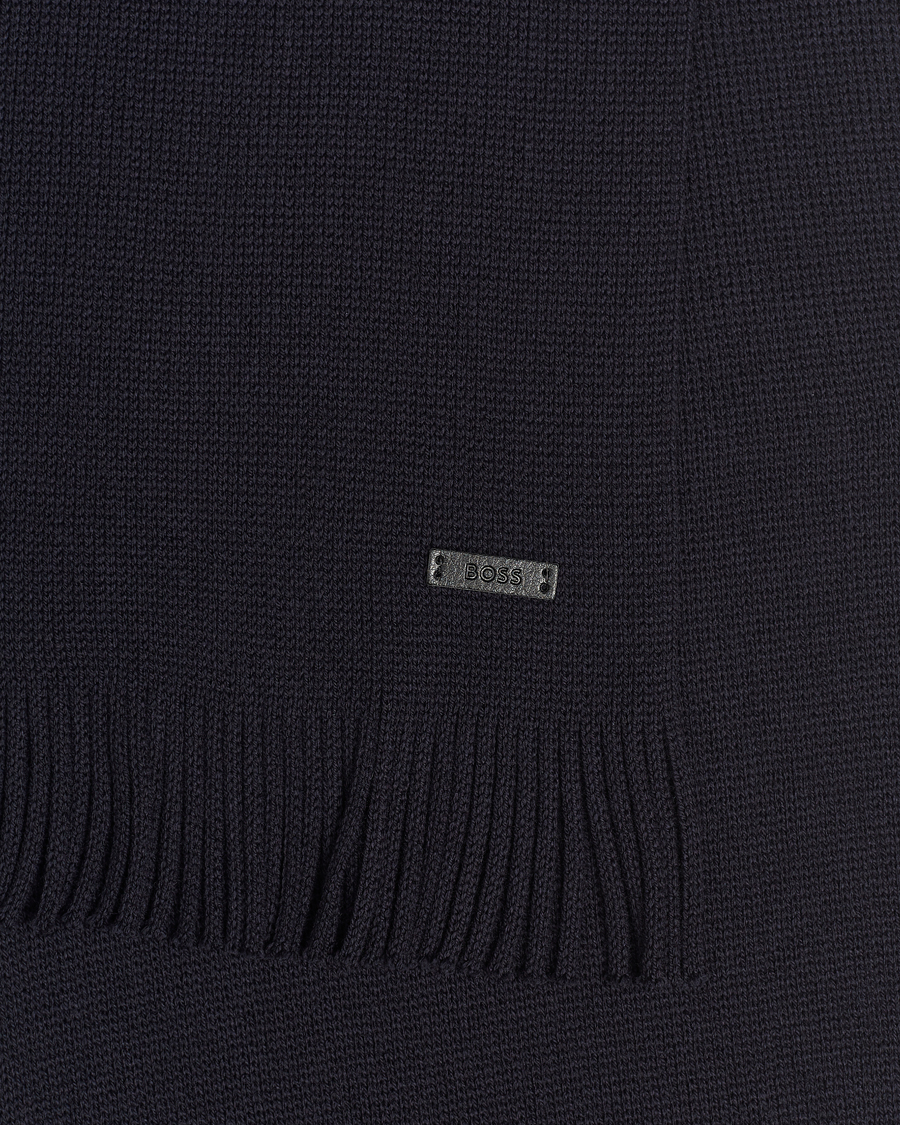 Herr | BOSS BLACK Albas Wool Scarf Dark Blue | BOSS BLACK | Albas Wool Scarf Dark Blue