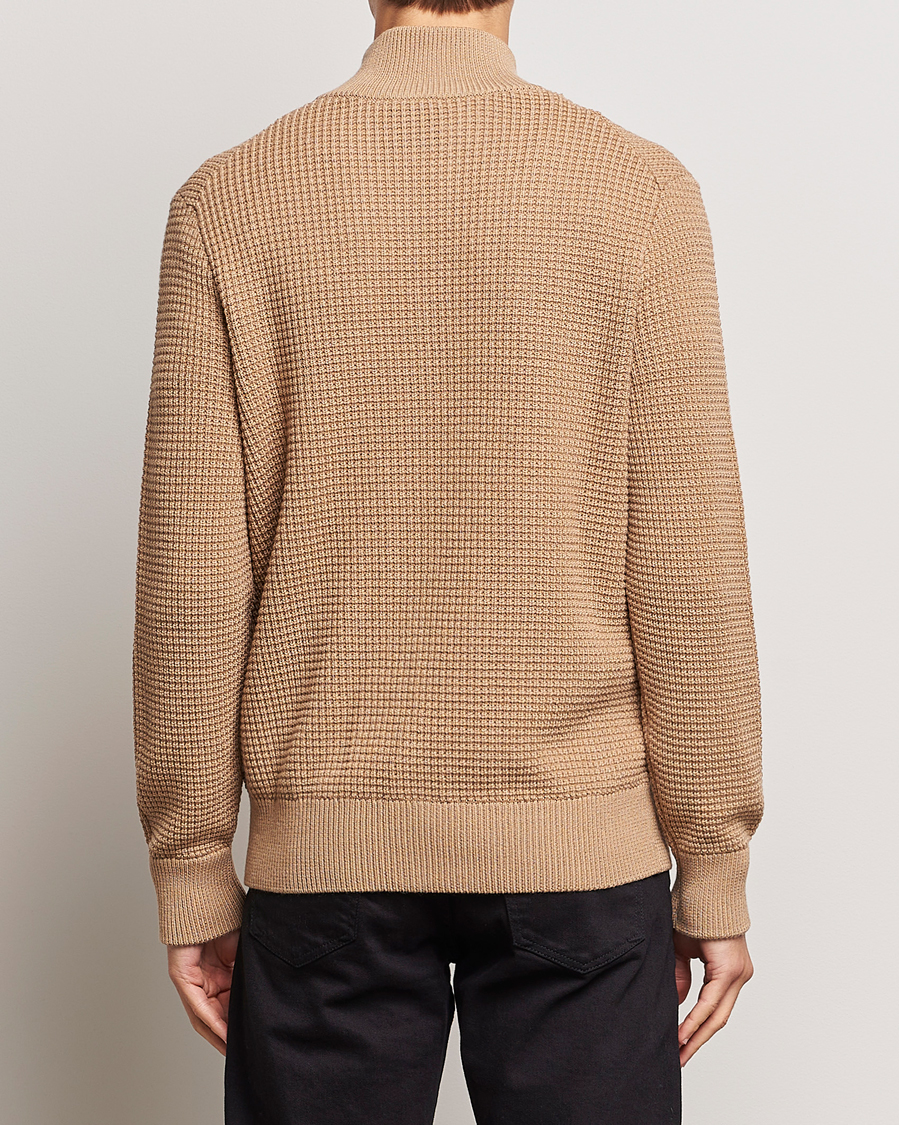 Herr | Tröjor | BOSS BLACK | Mabeo Heavy Knitted Full Zip Medium Beige