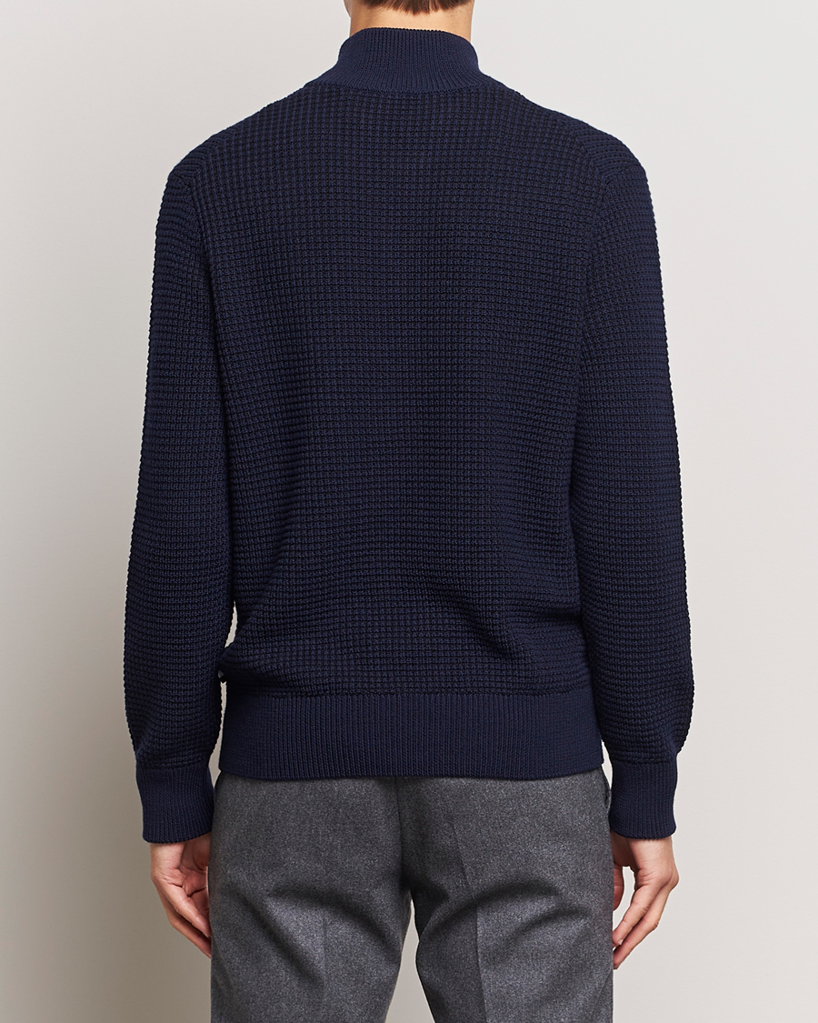 Herr | Tröjor | BOSS BLACK | Mabeo Heavy Knitted Full Zip Dark Blue