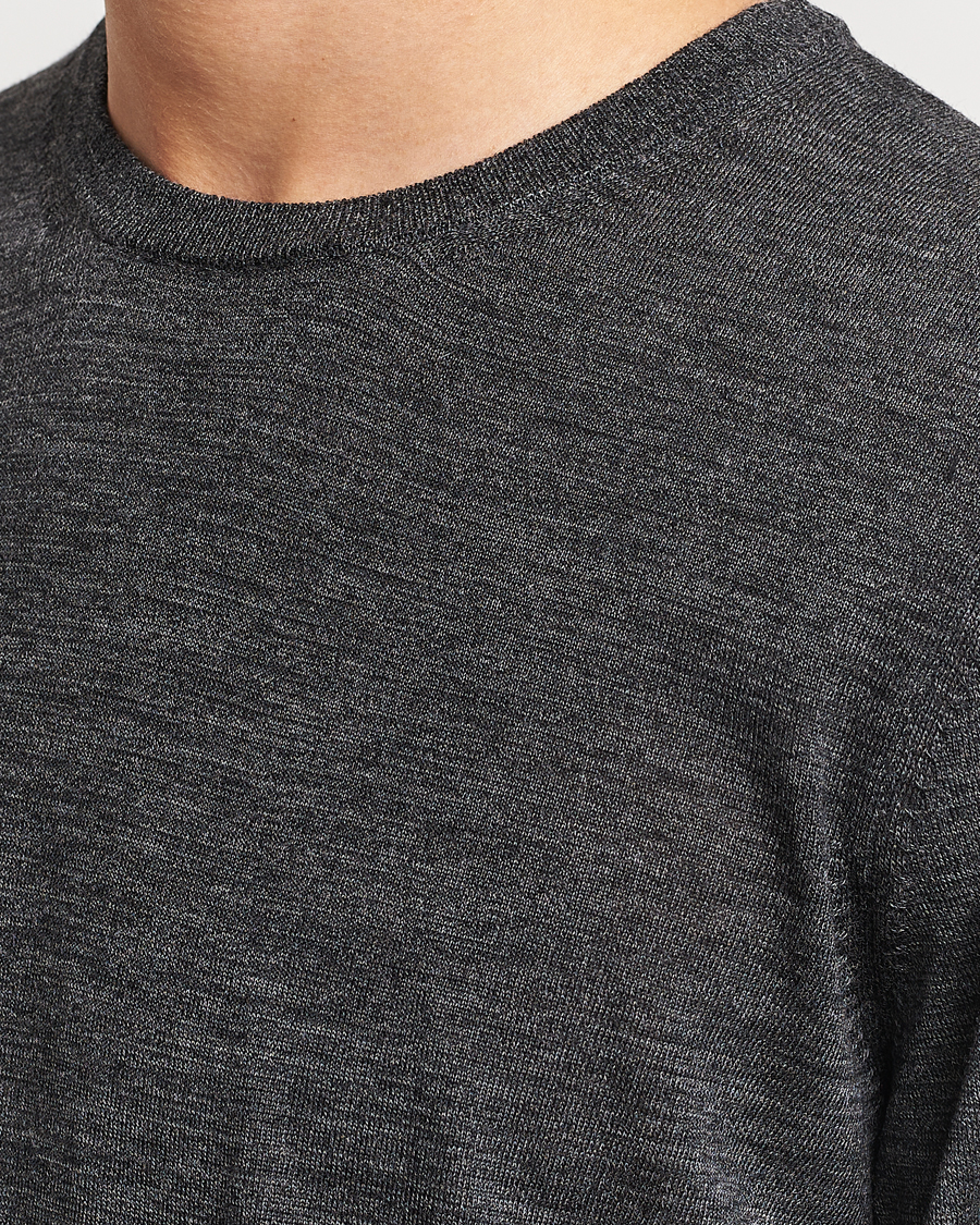 Herr | Tröjor | BOSS BLACK | Leno Knitted Sweater Black Melange