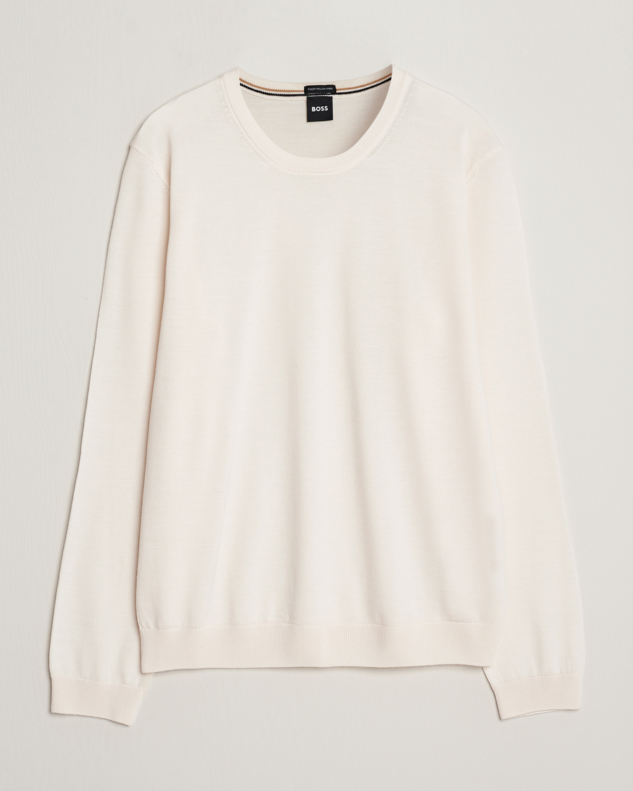 Herr |  | BOSS BLACK | Leno Knitted Sweater Open White