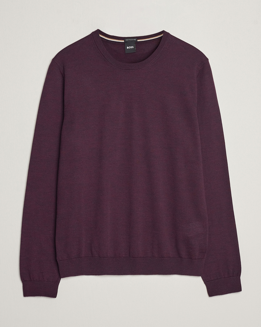 Herr |  | BOSS BLACK | Leno Knitted Sweater Dark Red