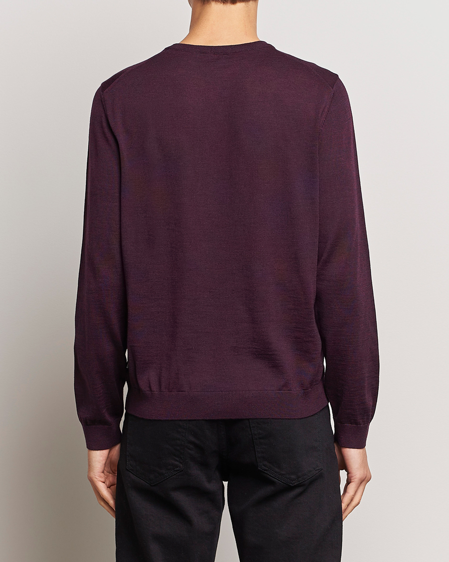 Herr | Tröjor | BOSS BLACK | Leno Knitted Sweater Dark Red