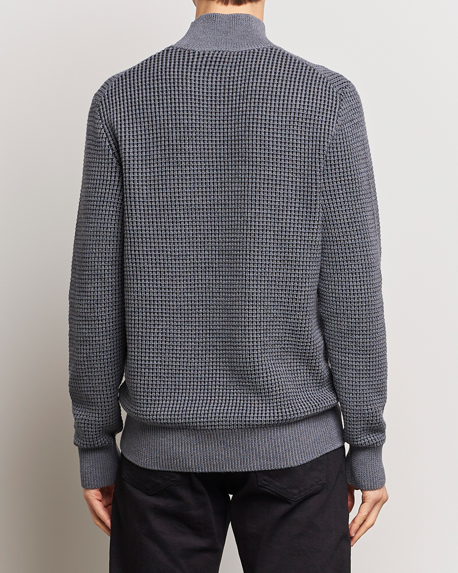 Herr | Tröjor | BOSS BLACK | Maurelio Heavy Knitted Polo Medium Grey
