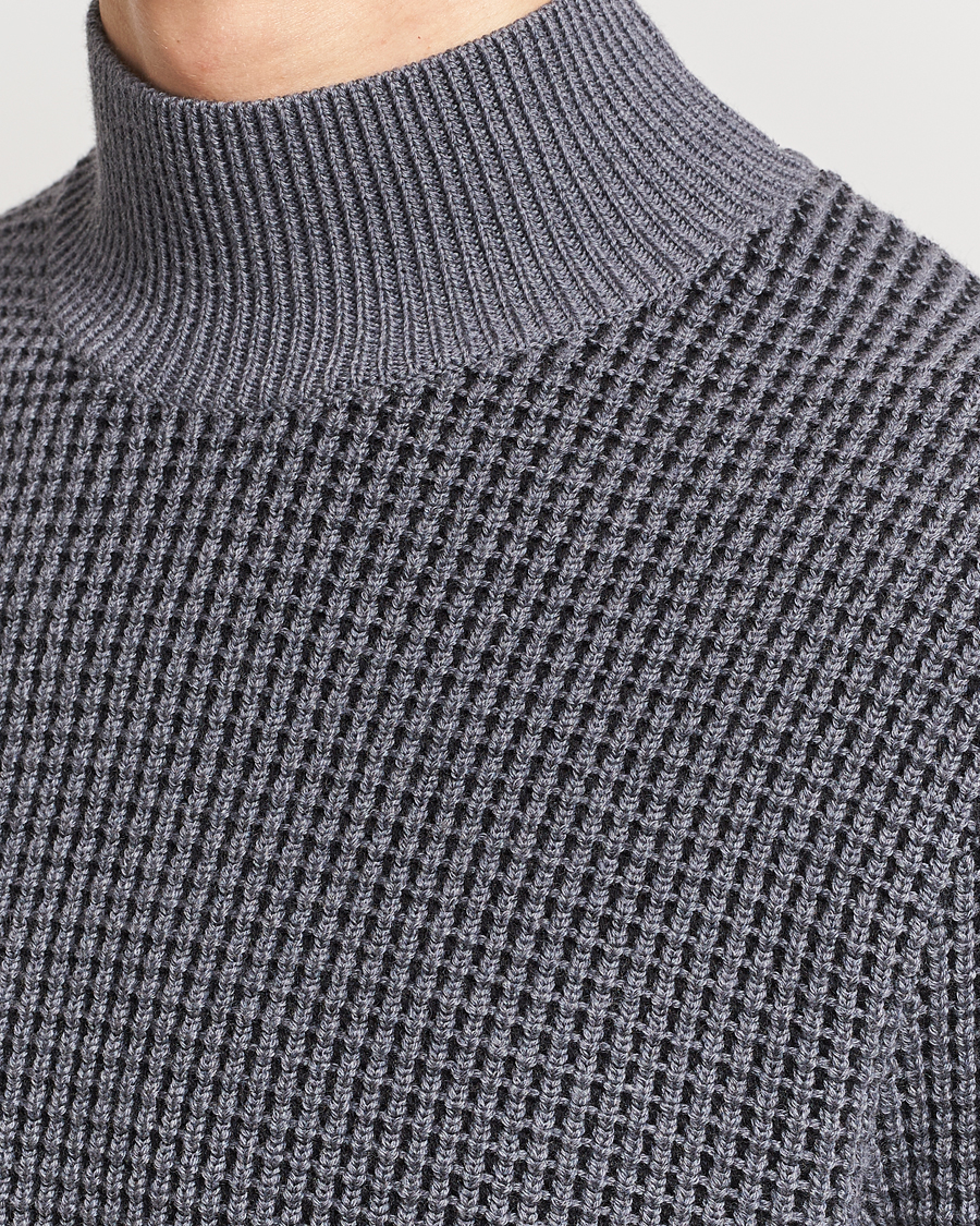 Herr | Tröjor | BOSS BLACK | Maurelio Heavy Knitted Polo Medium Grey