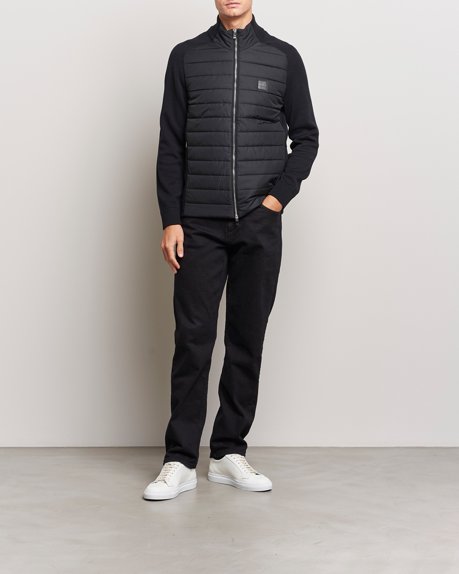 Herr | Tröjor | BOSS BLACK | Medesimo Hybrid Full Zip Black