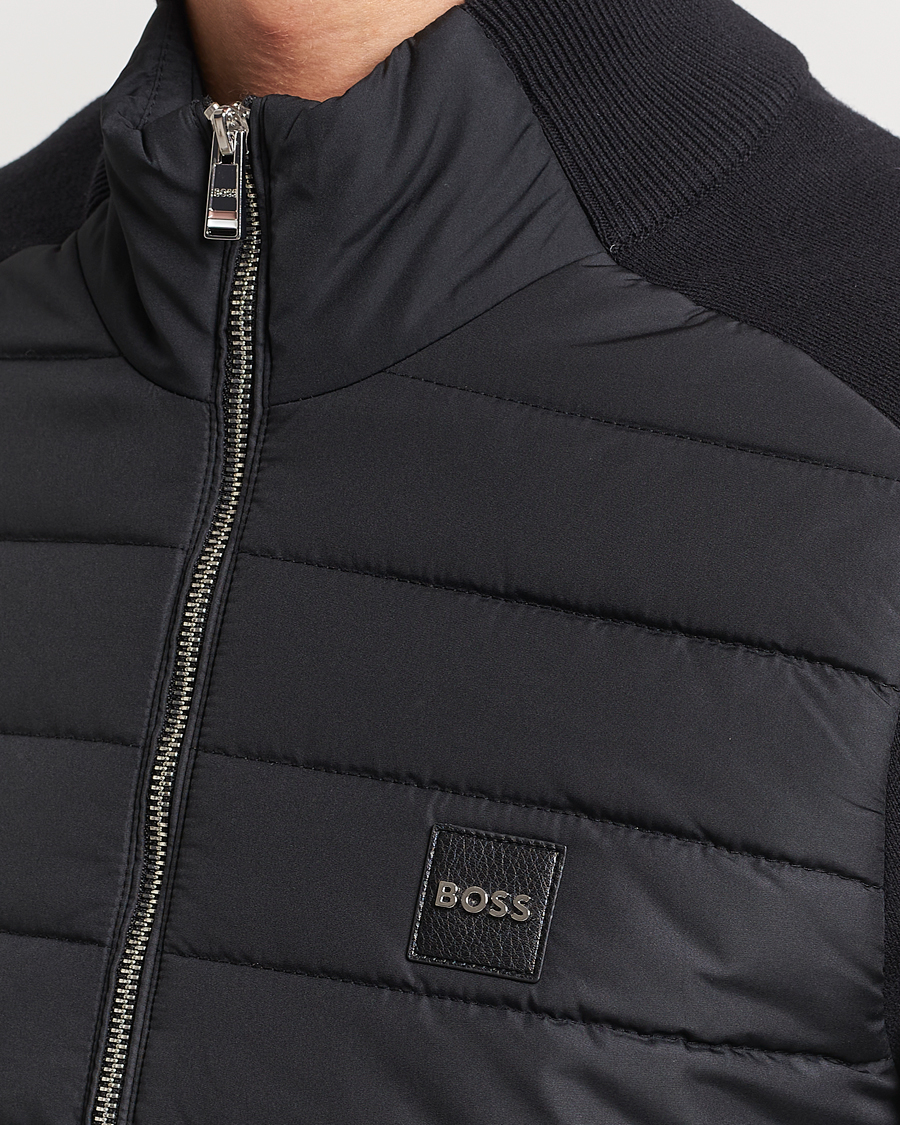 Herr | Tröjor | BOSS BLACK | Medesimo Hybrid Full Zip Black
