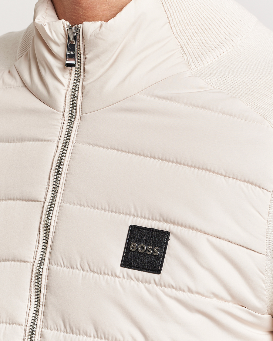 Herr | Tröjor | BOSS BLACK | Medesimo Hybrid Full Zip Open White