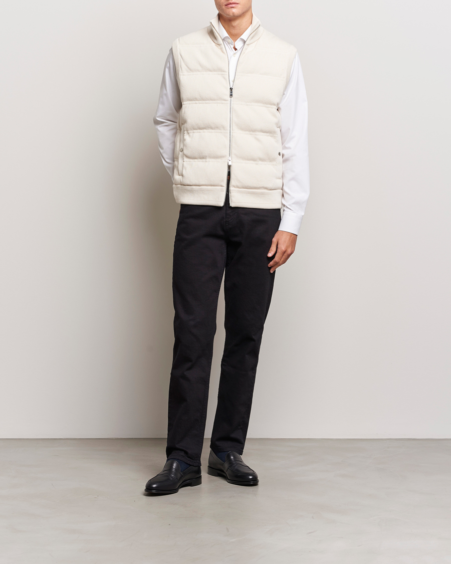 Herr | Jackor | BOSS BLACK | Mandolino Corduroy Vest Open White