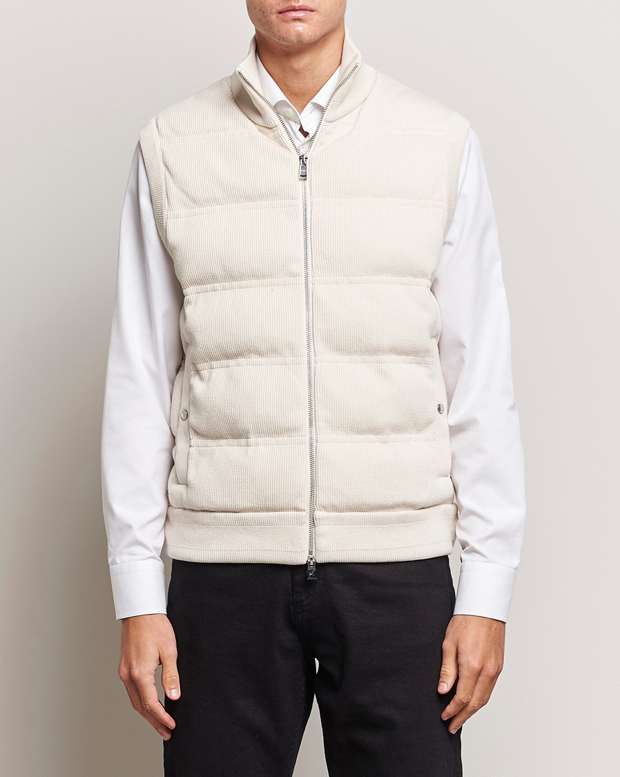 Herr | Jackor | BOSS BLACK | Mandolino Corduroy Vest Open White