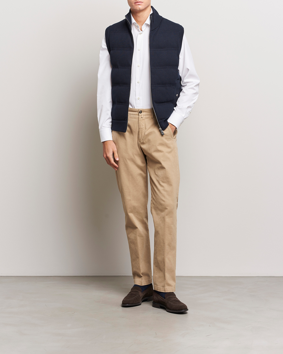 Herr | Jackor | BOSS BLACK | Mandolino Corduroy Vest Dark Blue