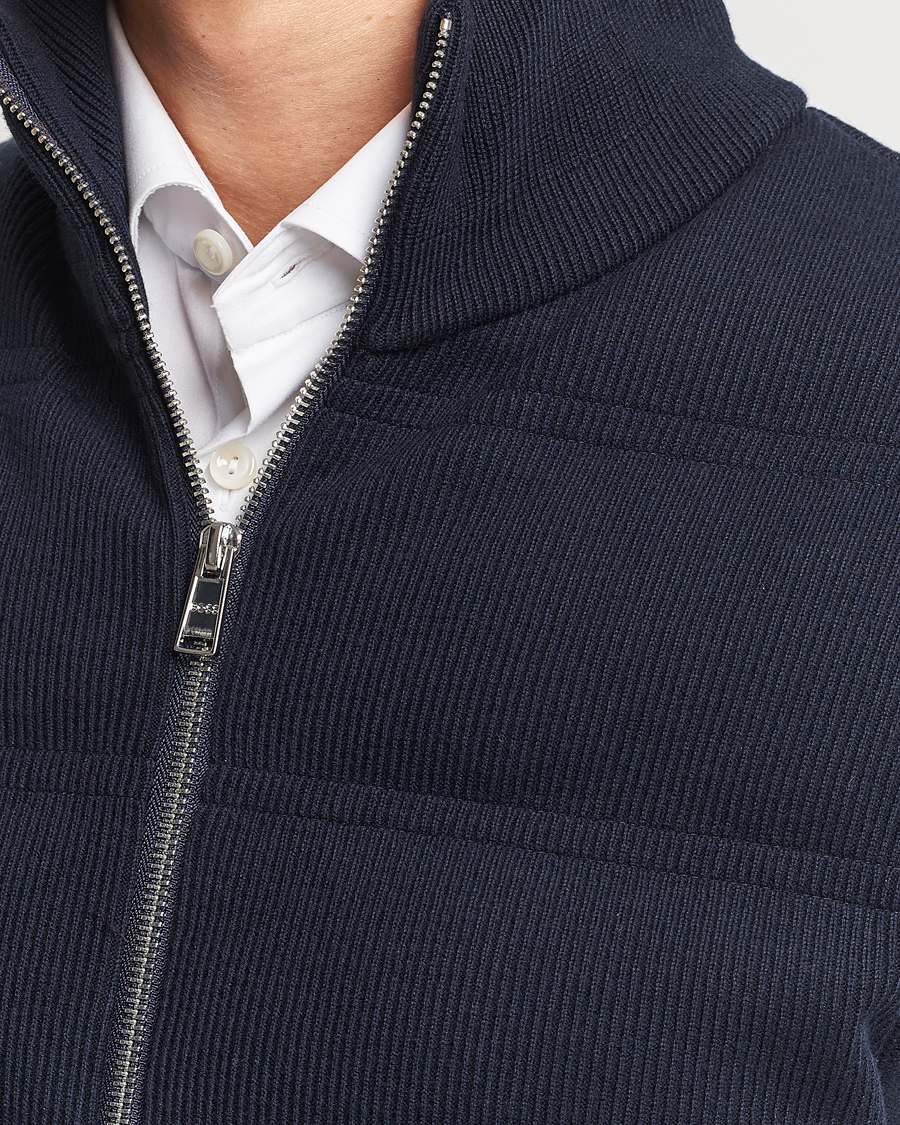 Herr | Jackor | BOSS BLACK | Mandolino Corduroy Vest Dark Blue