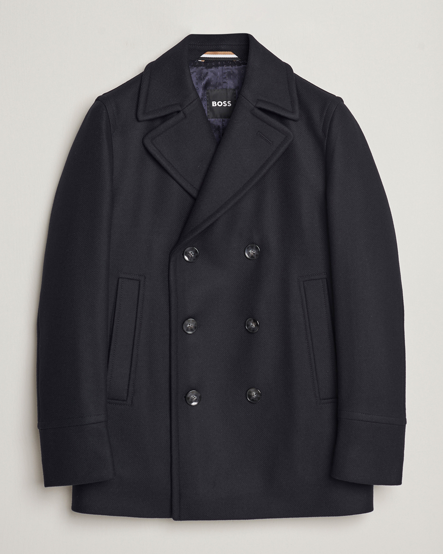 Herr | Jackor | BOSS BLACK | Hyde Peacoat Dark Blue