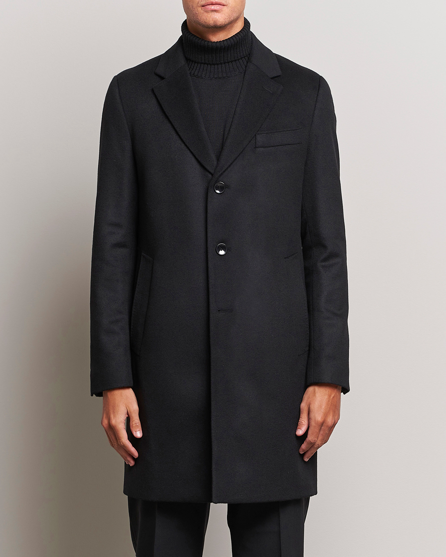 Herr | Stylescroll | BOSS BLACK | Hyde Wool/Cashmere Coat Black