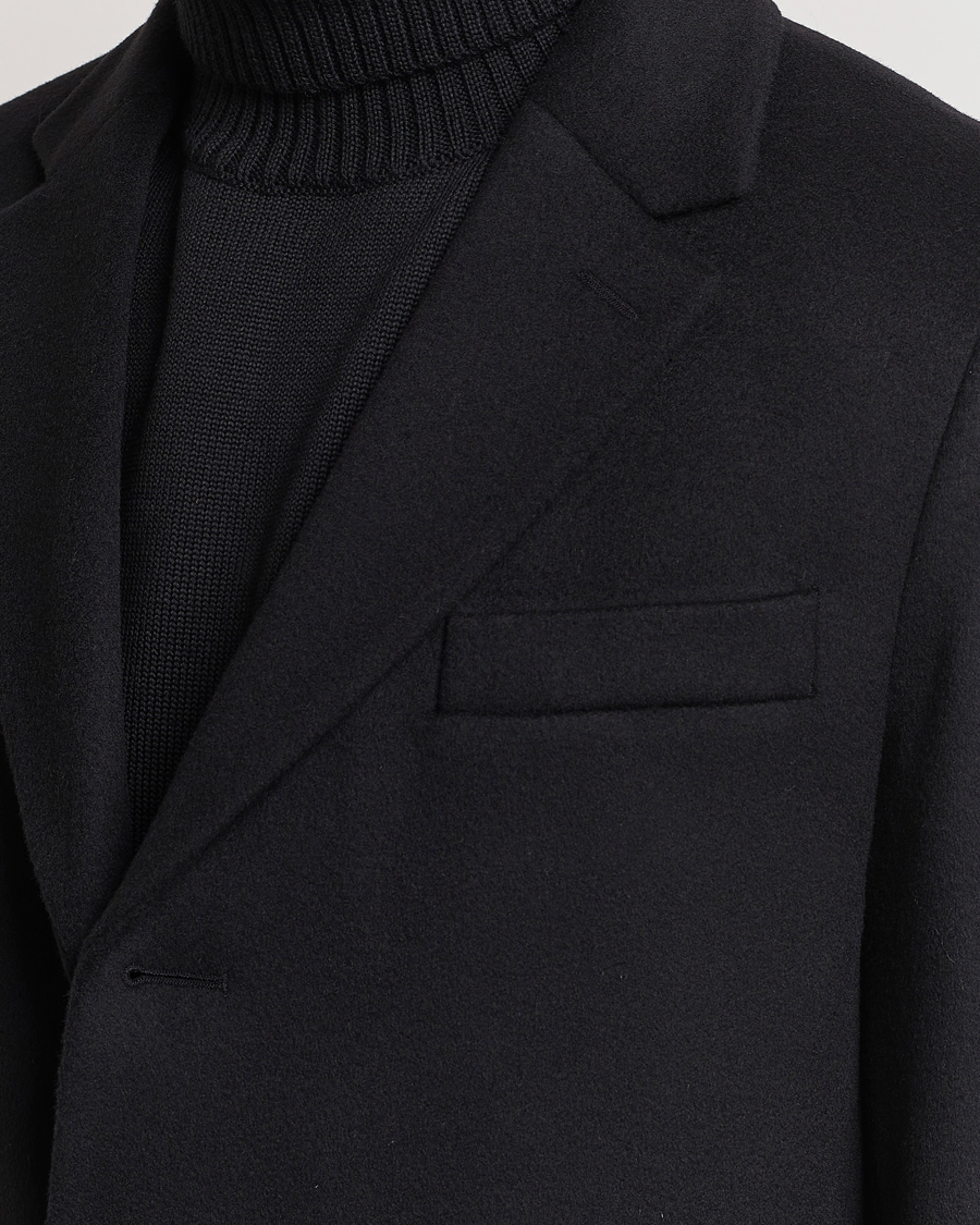 Herr | Jackor | BOSS BLACK | Hyde Wool/Cashmere Coat Black