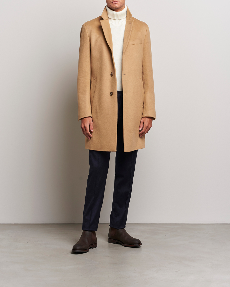 Herr | Jackor | BOSS BLACK | Hyde Wool/Cashmere Coat Medium Beige