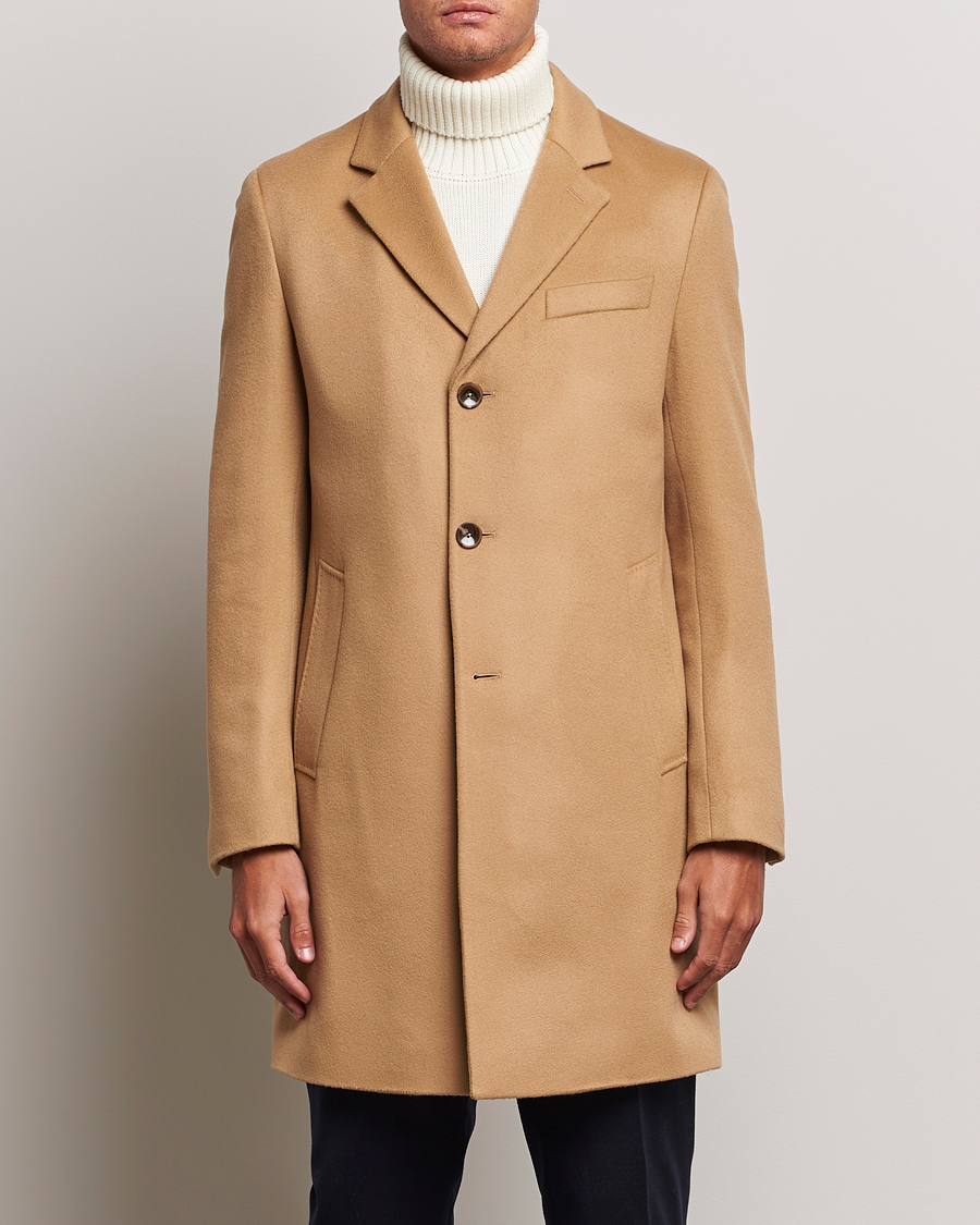 Herr | Jackor | BOSS BLACK | Hyde Wool/Cashmere Coat Medium Beige