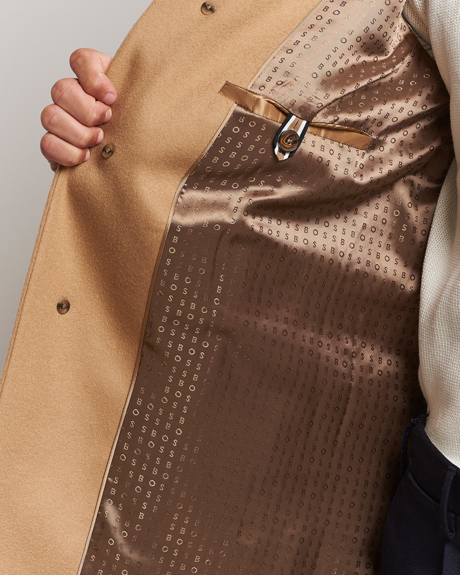 Herr | Jackor | BOSS BLACK | Hyde Wool/Cashmere Coat Medium Beige