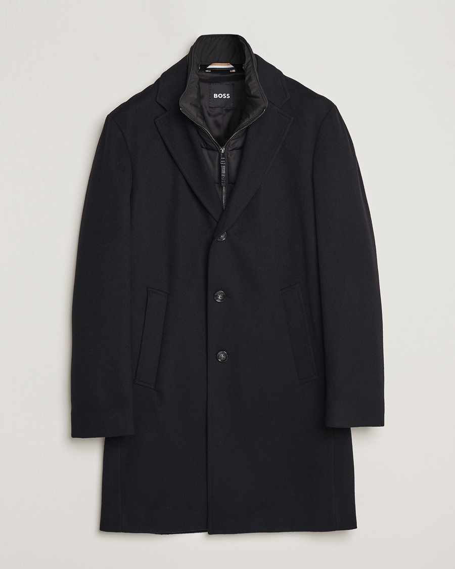 Herr | Jackor | BOSS BLACK | Hyde Wool Bib Coat Black