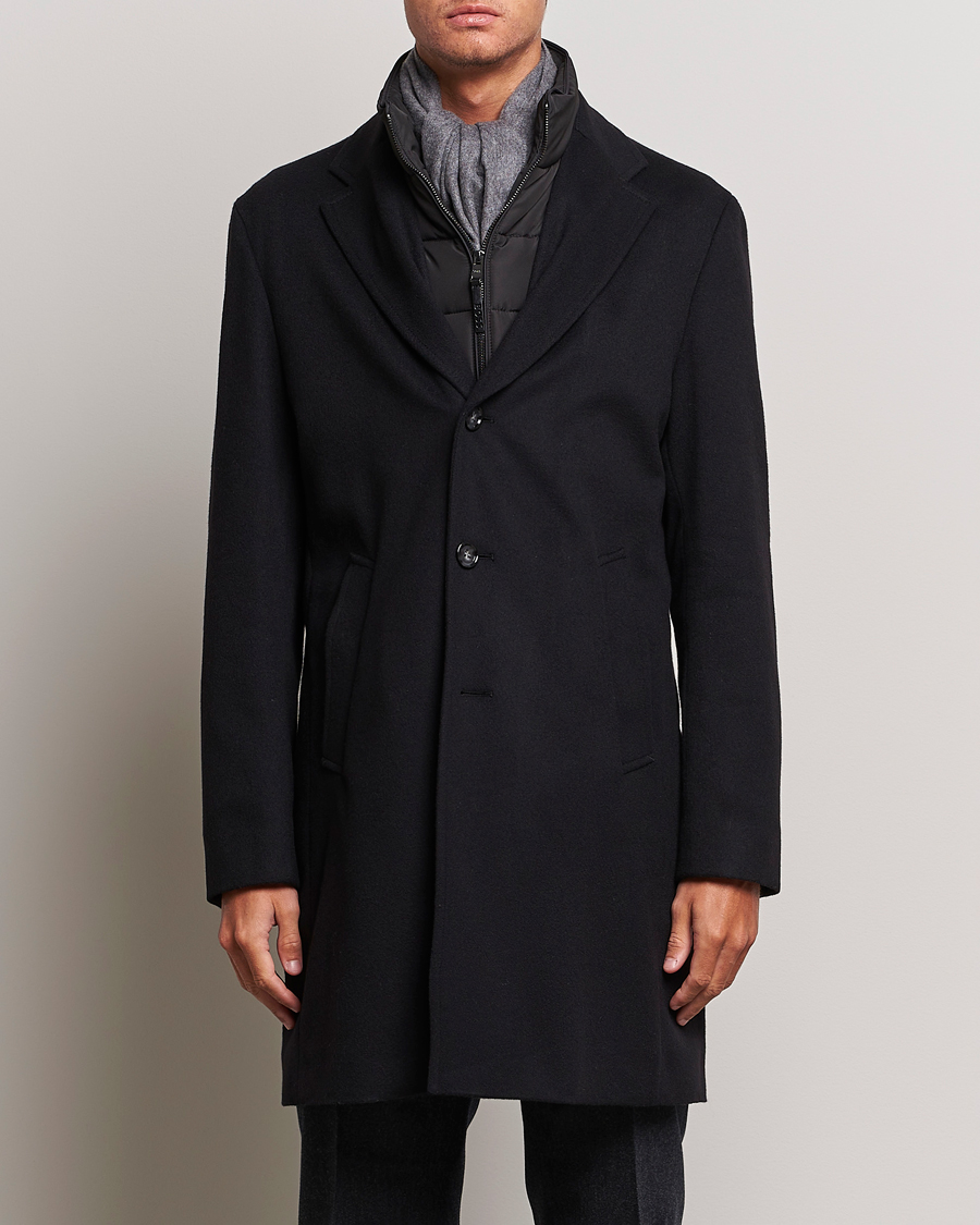 Herr | Dressade jackor | BOSS BLACK | Hyde Wool Bib Coat Black