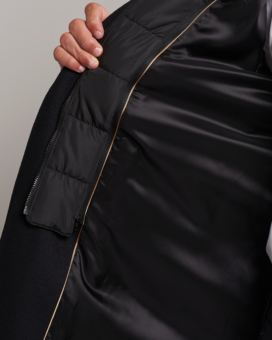 Herr | Jackor | BOSS BLACK | Hyde Wool Bib Coat Black