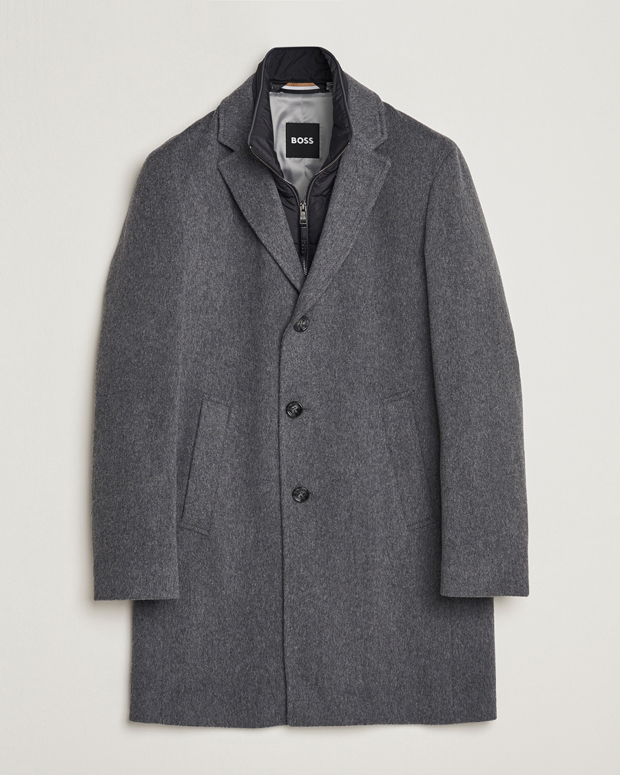 Herr |  | BOSS BLACK | Hyde Wool Bib Coat Medium Grey