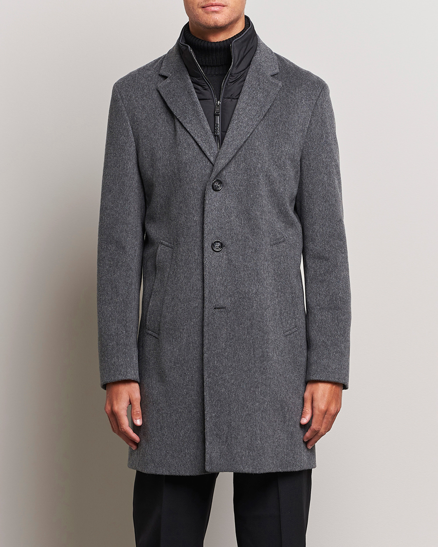 Herr |  | BOSS BLACK | Hyde Wool Bib Coat Medium Grey